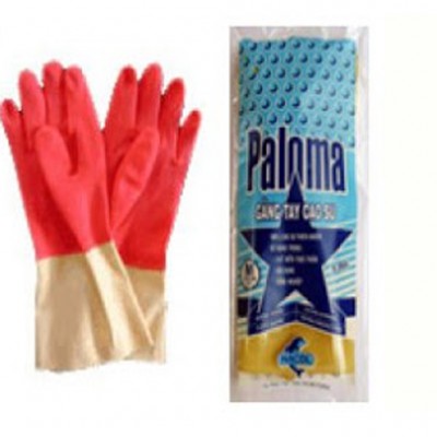 CN-Găng tay cao su gia dụng trơn hiệu Paloma màu xanh dương (9 - 9½ )